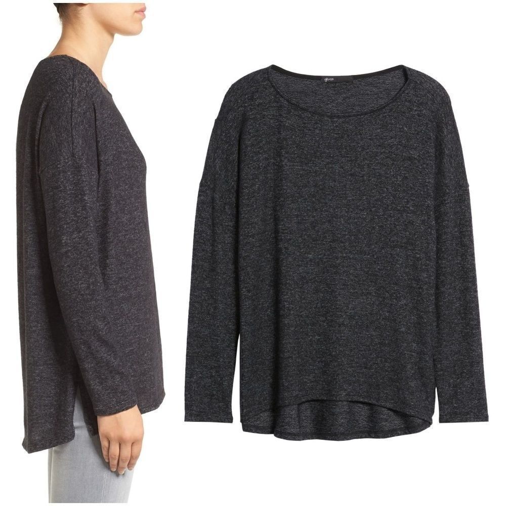 Gibson Cozy Ballet Neck High/Low Pullover Sz XSP